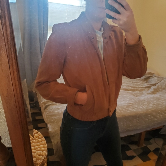 Vintage Brown Bomber Jacket - Picture 8 of 9